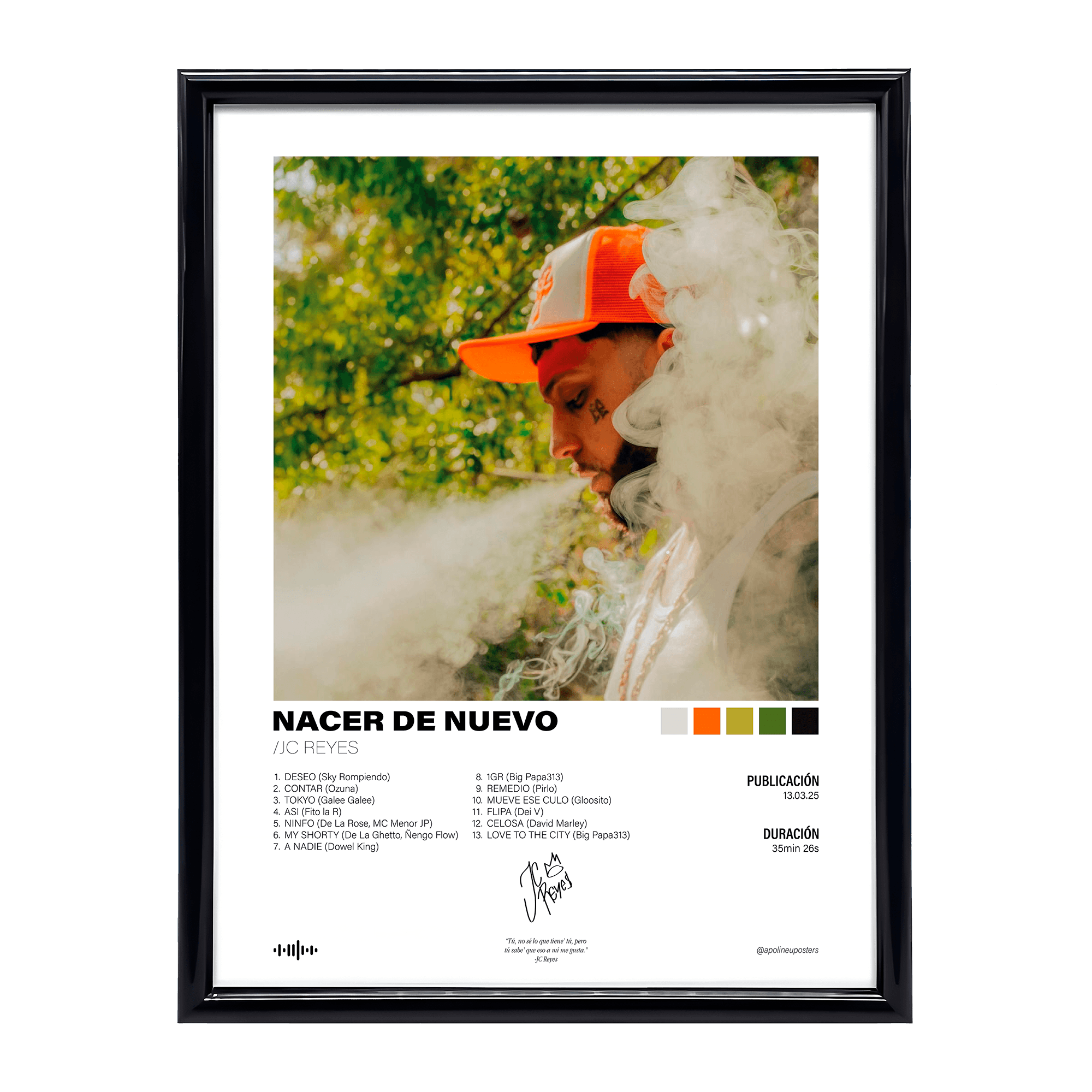 NACER DE NUEVO - JC Reyes Póster enmarcado de Nacer de nuevo, JC Reyes