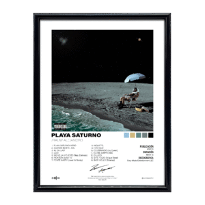 Poster con marco playa saturno