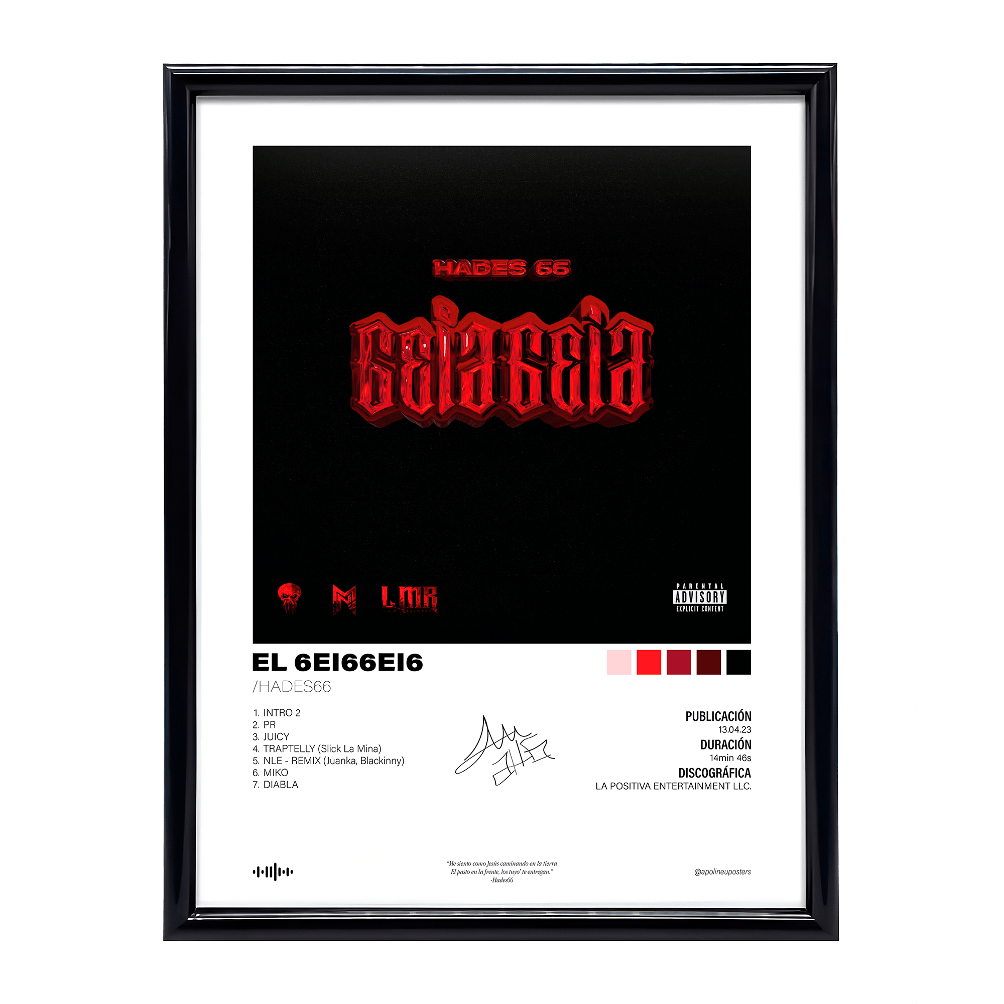 El 6EI66EI6 - Hades66 Poster enmarcado de El 6ei66ei6, Hades66