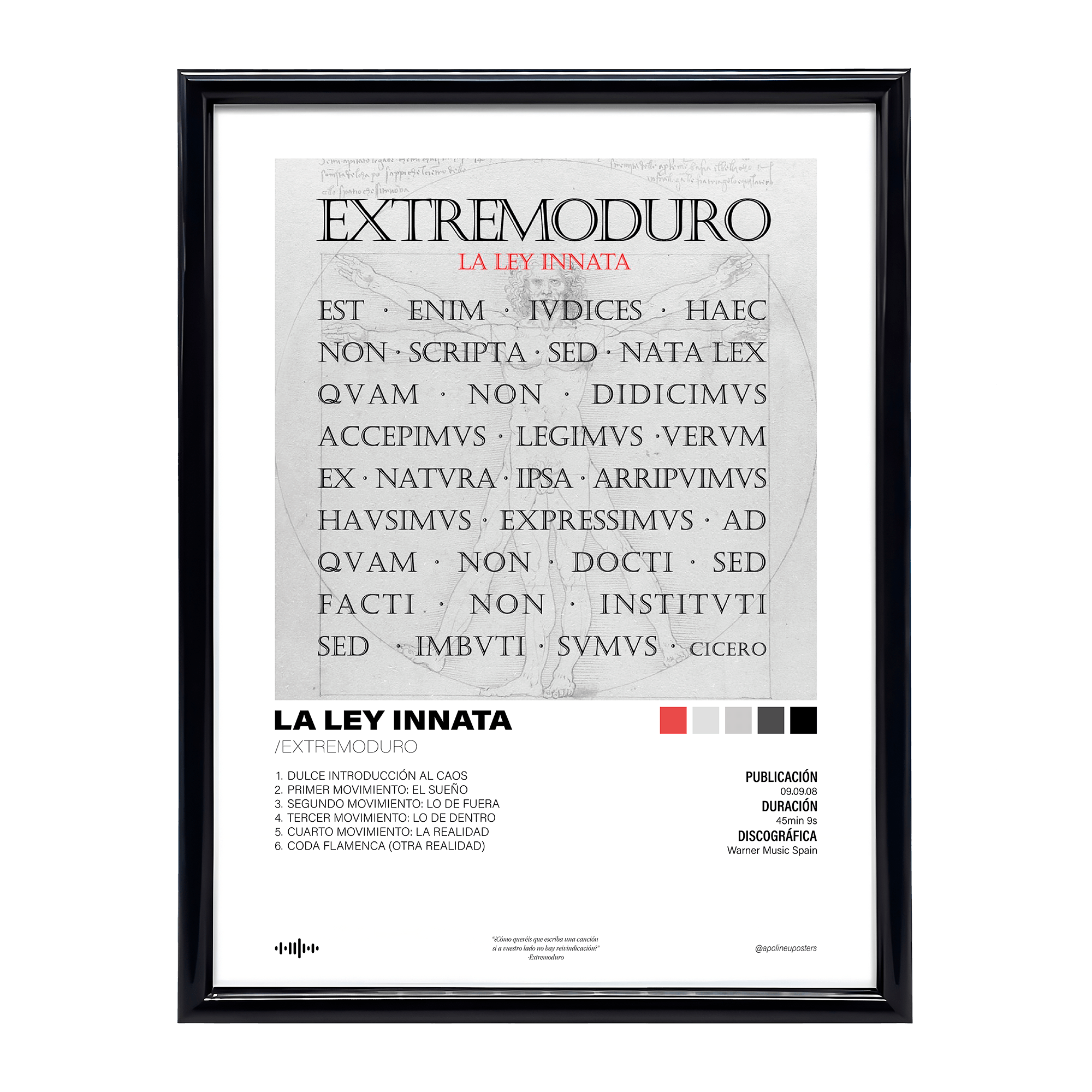 LA LEY INNATA - Extremoduro Poster con marco La ley innata
