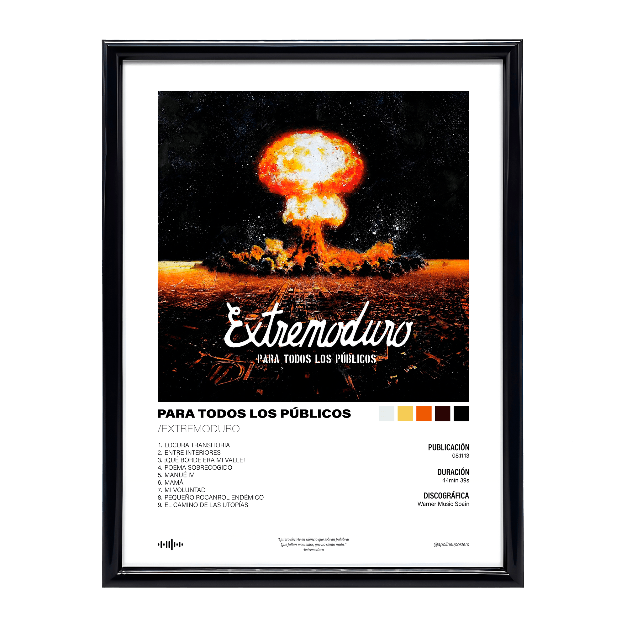 PARA TODOS LOS PÚBLICOS - Extremoduro Poster con marco para todos los publicos